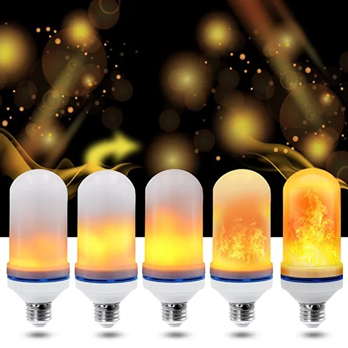 4Modes LED Flame Effect Simulated Nature Fire Light Bulb E27 5W Decoration Zuhau