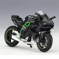 Maisto 1 18 Kawasaki Ninja H2R Motorcylce Model With Removable Base Diecast Moto Children Toy Collections