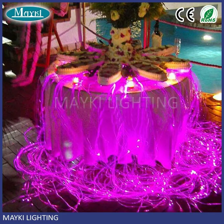 Beautiful Dreamlike Fiber Optic Wedding Table Centerpieces For
