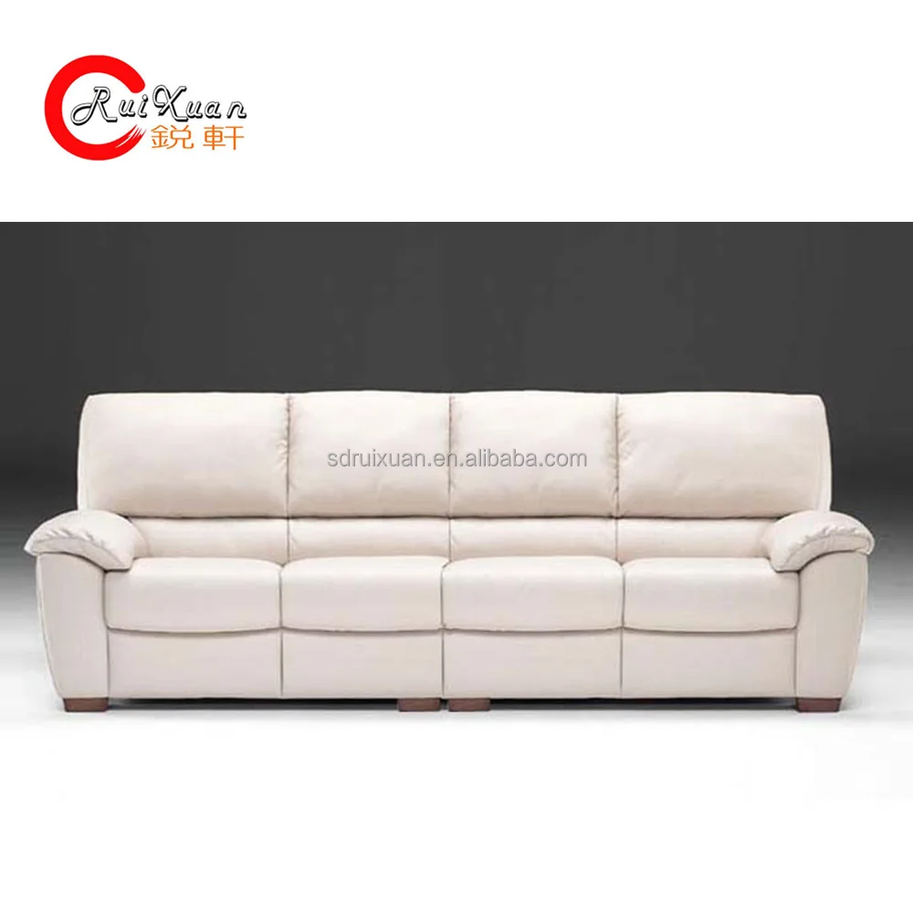 Modern Living Room Lounge Long Leather Sofa 4 Seater A73 4