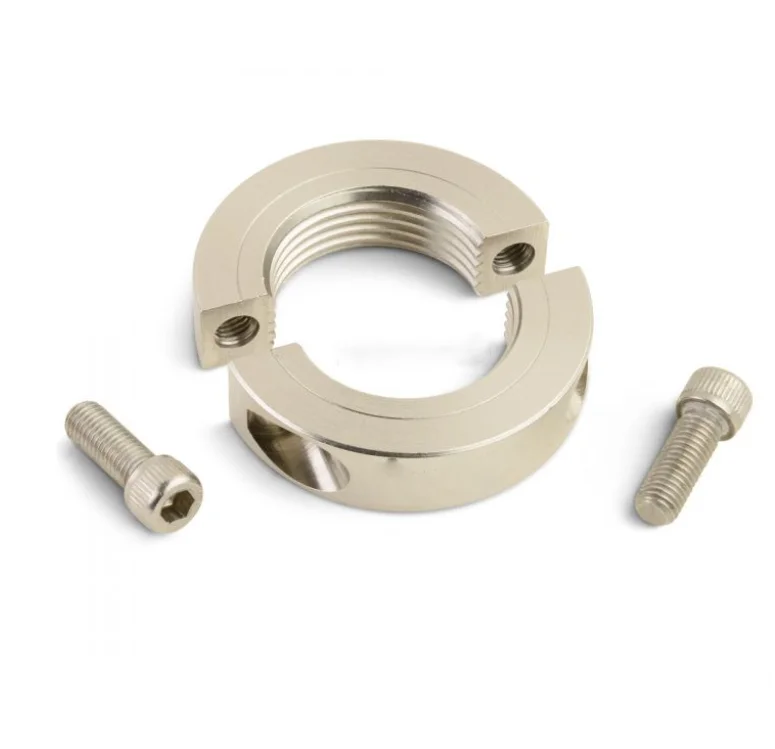 5/8" Bore 304 Stainless Steel Twopiece Clamp Style Threaded Shaft