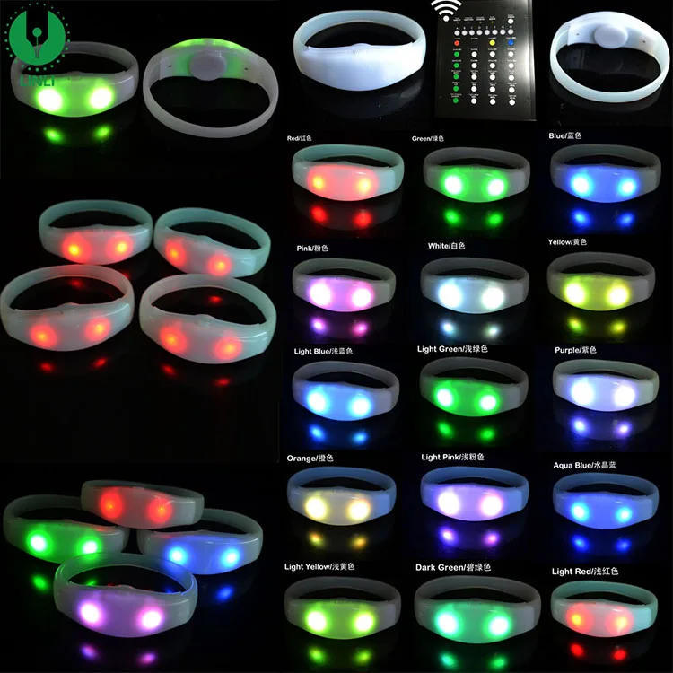 Rf Radio Remote Control Light Up Led Wrist Band Bracelet Buy Remote