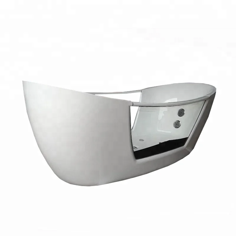 Underground Type 180cm Bath Tub Whirlpool Massage Acrylic Bathtub with LED light