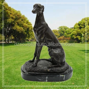 Outdoor Garden Decoration Bronze Black Greyhound Dog Statue Outdoor Garden Decoration Bronze Black Greyhound Dog Statue