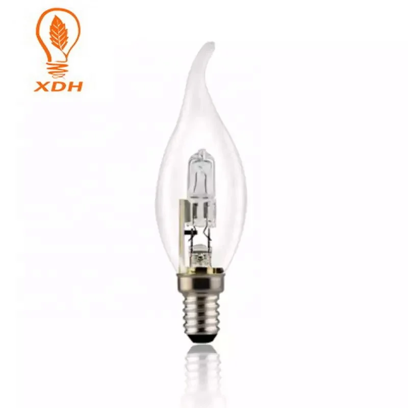 C35 BENT TIP 230V 28W E14 energy saving halogen bulb