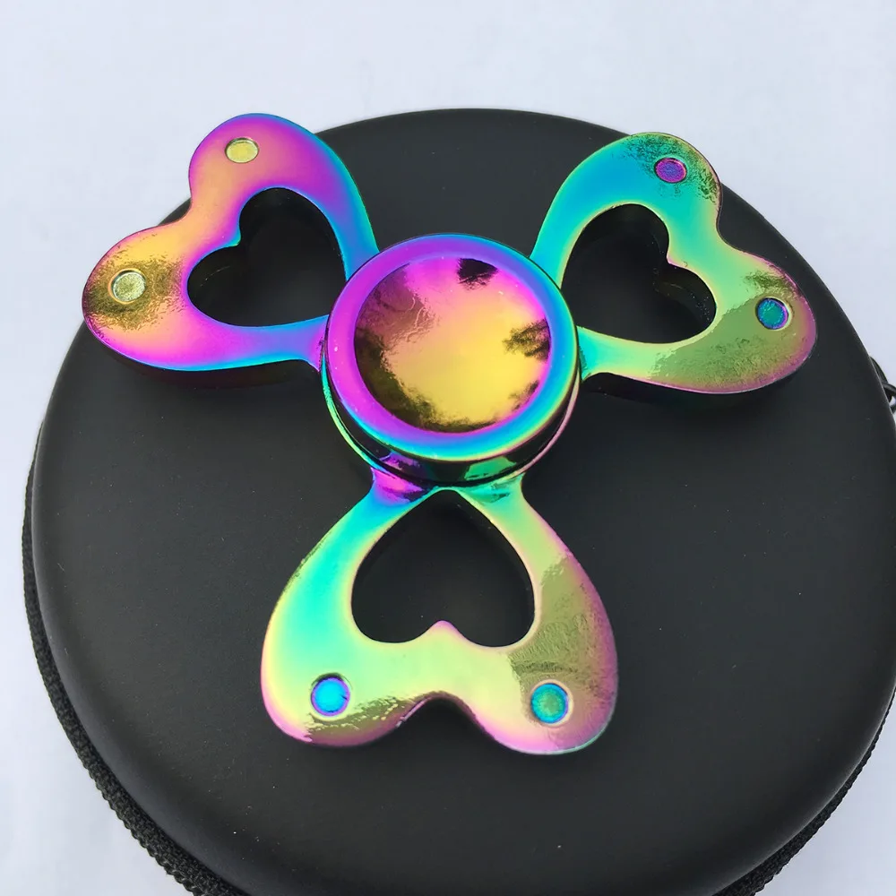Wholesale Stainless Steel Carbon Fiber Finger Fidget Spinner Rings Toy