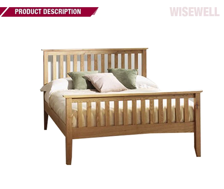 High quality wholesale bed room furniture solid wood double bed