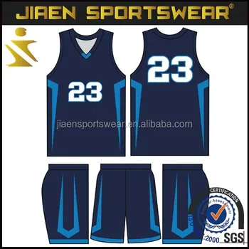 Hight School Basketball Uniform Blue 