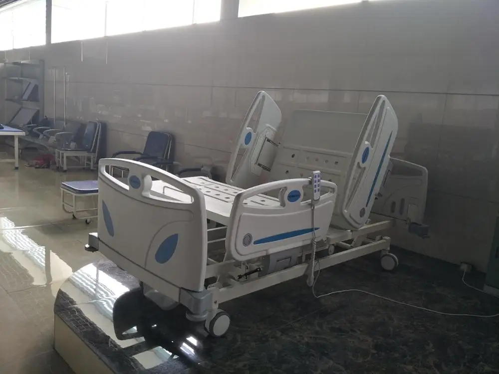 Electric ABS plastic hospital bed with 3 function