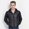 Hot sale Fashion European Style Foldable Ultra Light Man Down Jacket For Winter with hat