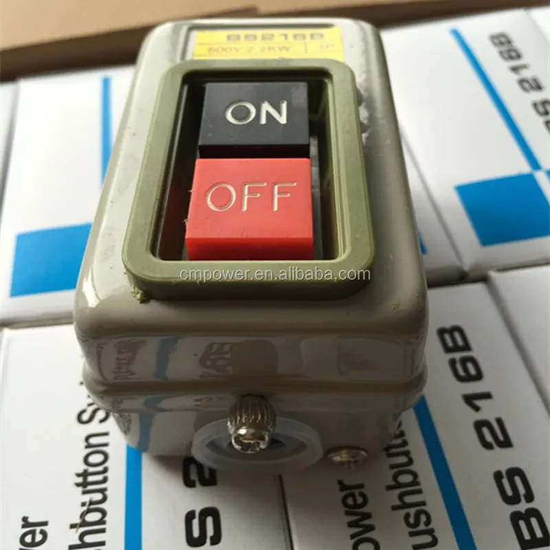 Electrical Low Voltage Push Button Om Off Switch 380v 15a 2.2kw 3p