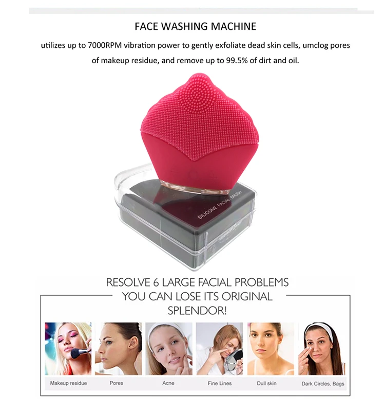 Rechargeable Silicone Facial Cleansing Brush