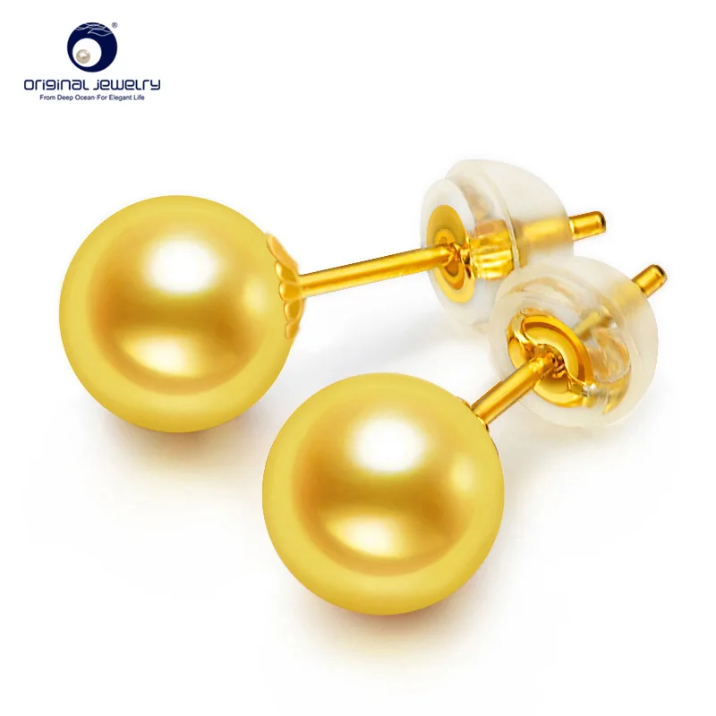 Ys Simple Design 6 5mm Akoya Seawater Pearl 18k Gold Fashion Ys Simple Design 6 5mm Akoya Seawater Pearl 18k Gold Fashion Modern Stud Earrings Designs Earring For Women