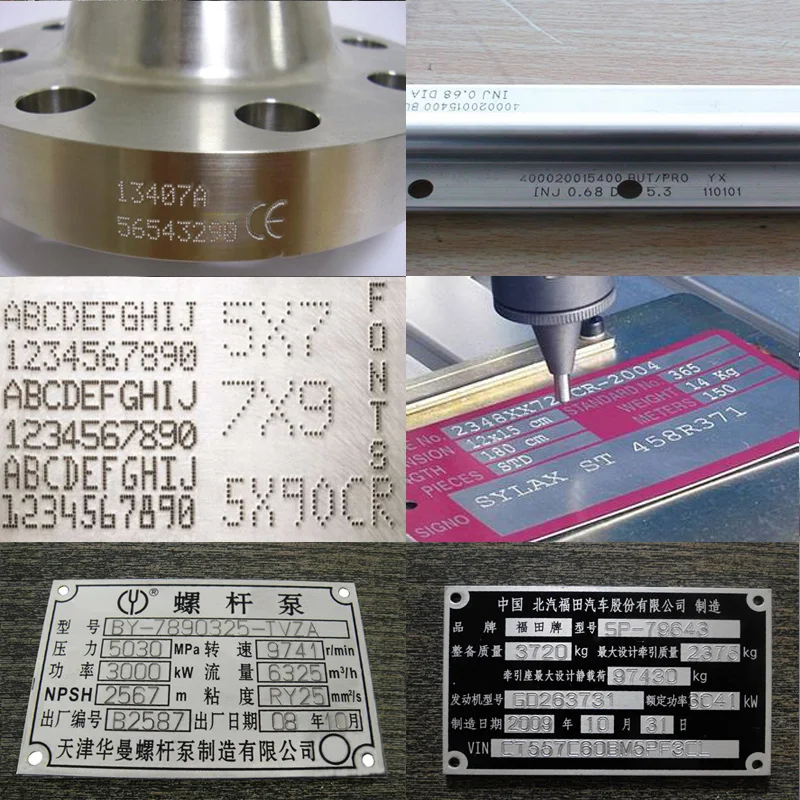 Pneumatic Marking Machine Dot Pin Marking Metal Iron Plate Stainless