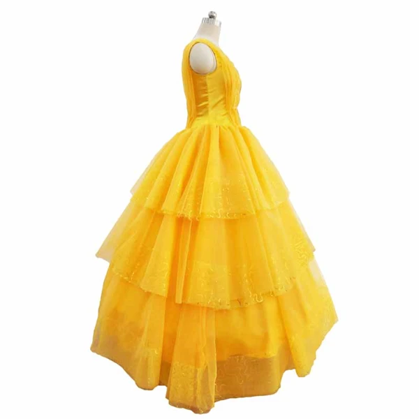 Newest Princess Dress Belle Yellow Dress Cosplay Princess Costume - Buy ...