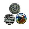 OEM Round Colorful Soft Pvc Morale Iron On Rubber Silicone Wholesales Large 3D Custom Patch