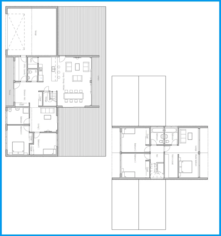 Five Bedrooms Modern Design Light Gauge Steel Frame Prefabricated Residential House Buy Five Bedrooms Light Guage Steel Prefabricated Houses Modern