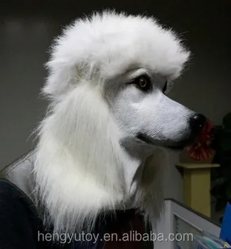 Baru Lateks Pudel Anjing Topeng Untuk Masquerade Dewasa Dress Up
