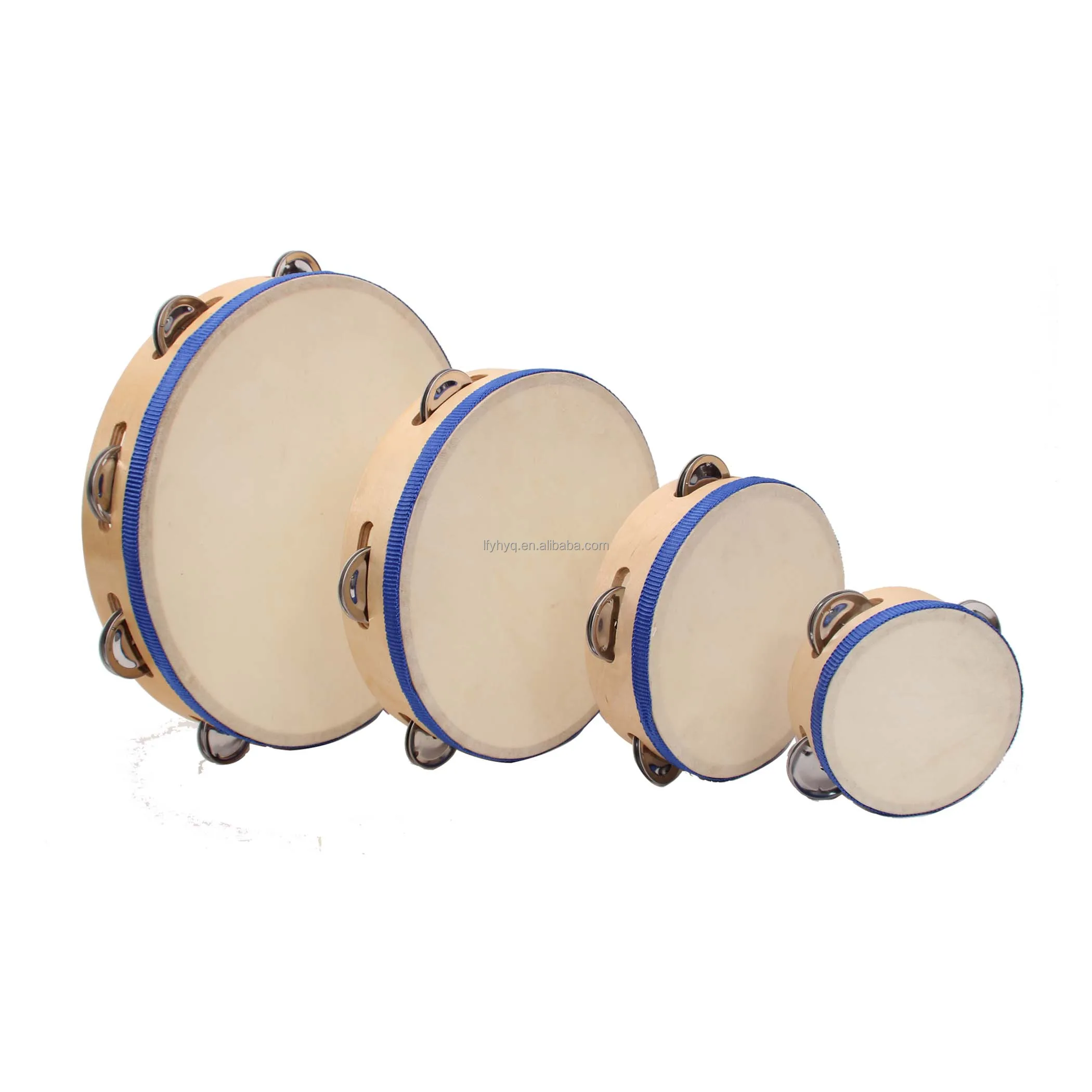 6 inch Wooden Handheld Tambourine Hand Drum Bell Musical Percussion Instrument Toy Gift Dilwe Wood Tambourine 