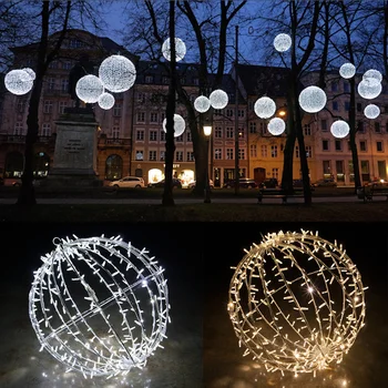 3d Outdoor Christmas Tree Ball Lights Hanging Led Light Ball Sphere - Buy Outdoor Christmas Tree ...