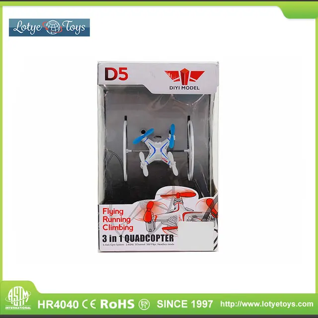 Hot sale DIY model 2.4g 6 axis D5 3 in 1 rc quadcopter drone chenghai