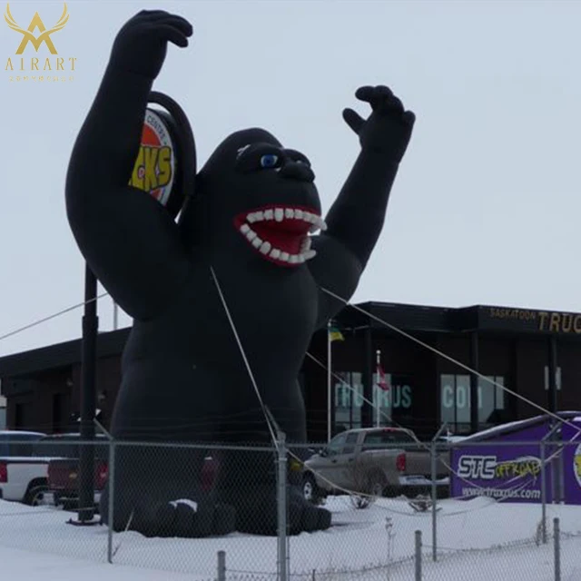 Lớn inflatable phim hoạt h&igrave;nh nh&acirc;n vật lớn m&agrave;u đen gấu trang tr&iacute; của quảng c&aacute;o t&ugrave;y chỉnh inflatable s&acirc;n trang tr&iacute;