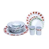 Unbreakable custom print plant pattern OEM funny dinning set tableware dinner ware for restaurants home indoor outdoor use