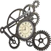 Retro wrought iron gear clock wall hanging bar cafe creative wall decoration clock pendant wall hangings 1805761