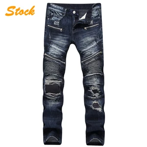 New Design Cotton Skinny Biker Damaged Jeans Pants For Men New Design Cotton Skinny Biker Damaged Jeans Pants For Men