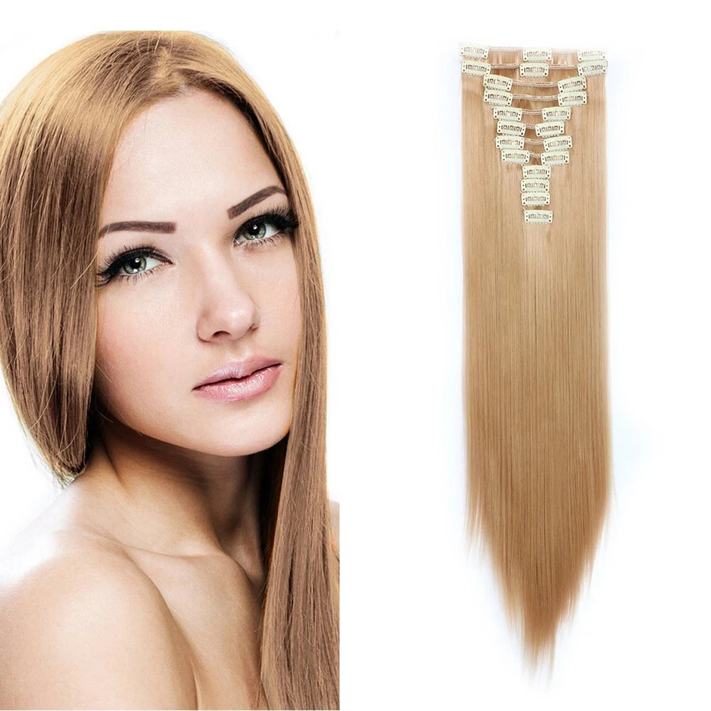 Buy 22 Clip In Straight Synthetic Hair Extension White In Cheap