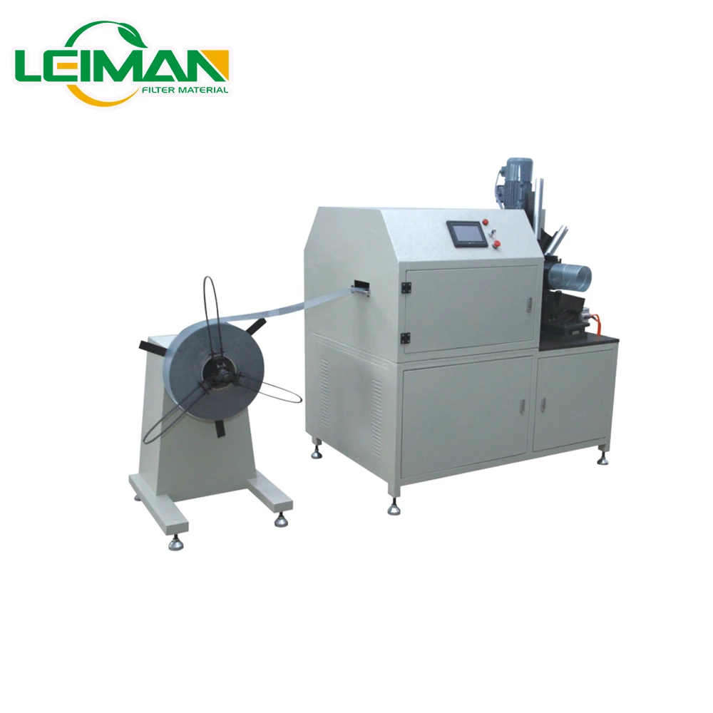 PLJY109-500 Full automatic air filter diamond mesh spiral pipe center crimping machine for heavy duty air filter