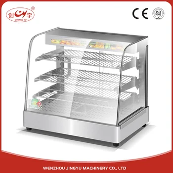 Hot Sale Commercial Food Warming Display Showcase Arc Glass Hot