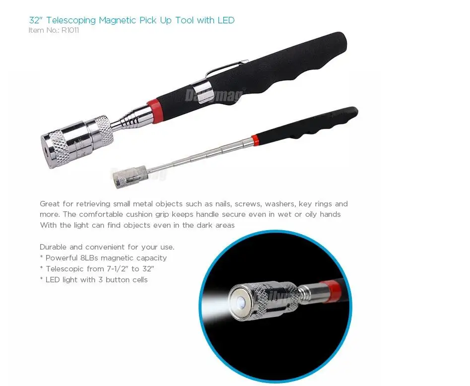 Cheap Mechanical Antenna Pickup Tool With Led Light 8lbs Buy