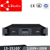 3 channel 500w public address power amplifier with display