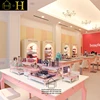 Fashion design cosmetic display table,cosmetic display cabinet and showcase,cosmetic shop display unit