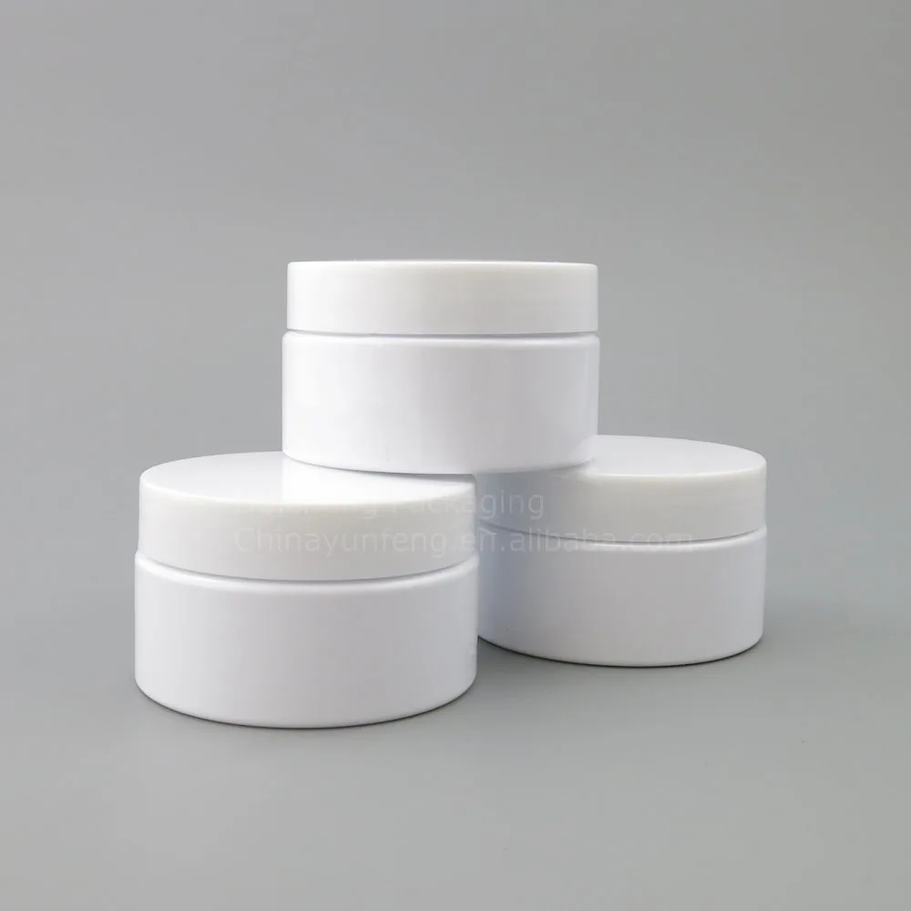 Simple Design White Plastic Ointment Jars,Hair Gel Plastic Jar 100ml ...