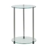 Indoor Outdoor 2-Tier Round End Table