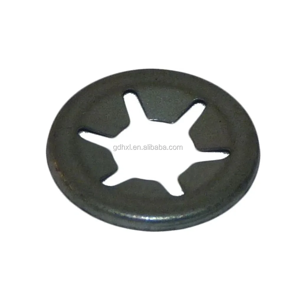 Black Oxide Steel Push On Fastener Starlock Retaining Washers For Shaft