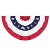 Half fan flag custom america pleated fan flag