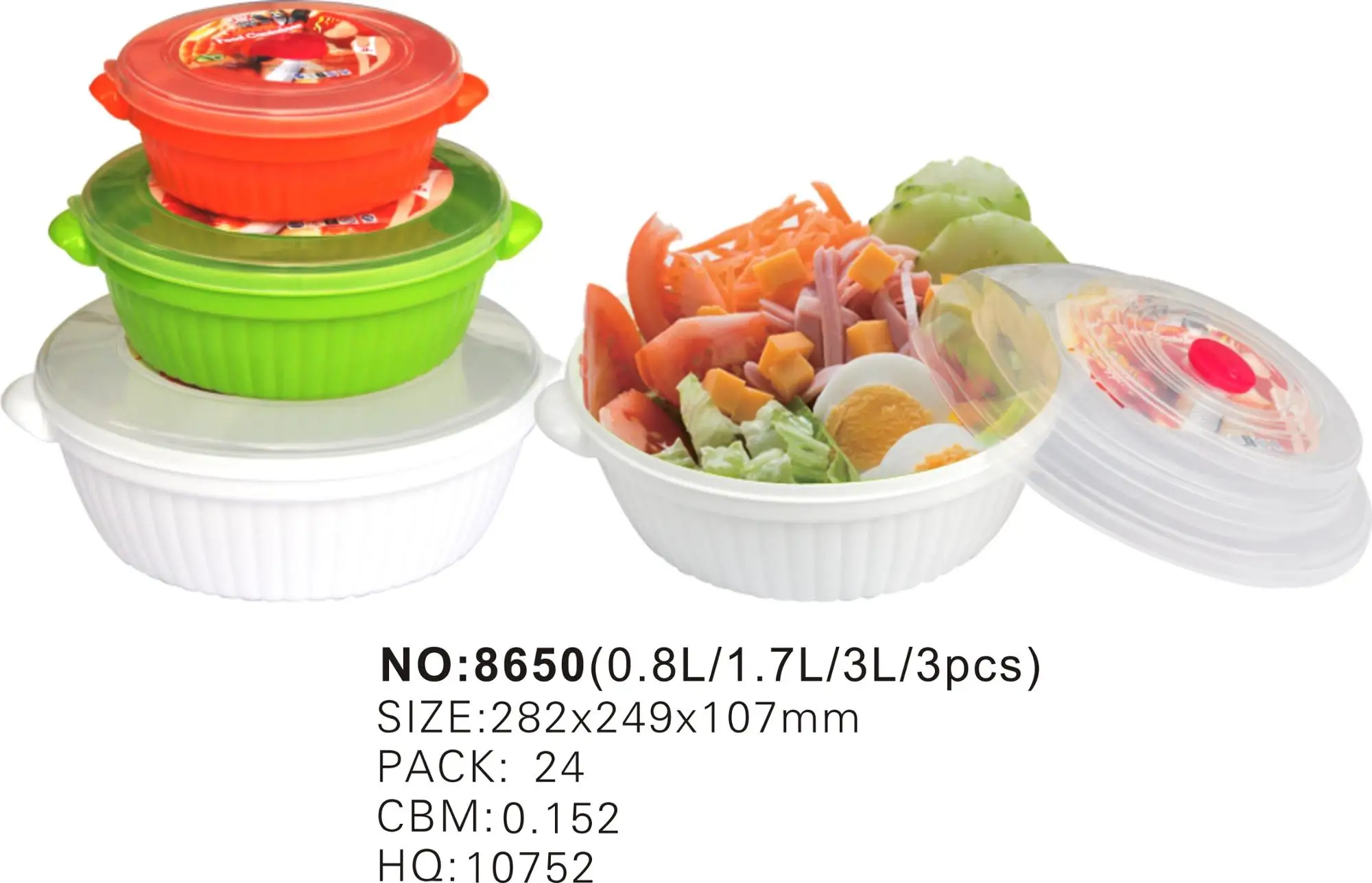 Plastic Microwave Food Container 0.89l(3pcs) Buy Plastic Food