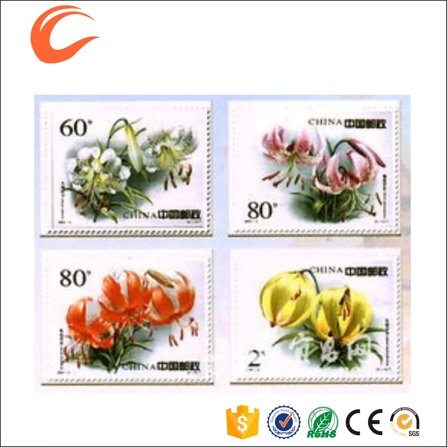 Chinese Style Ceramic Souvenir Postage Stamps