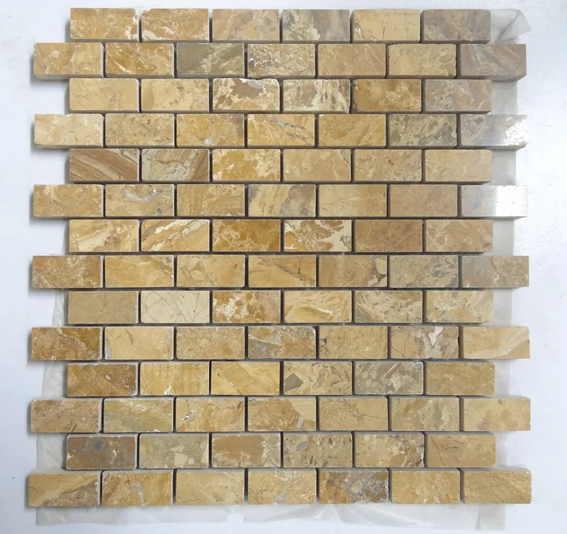 Quality Subway Marble Mixed Mosaic Tile on Mesh Designed in Italy