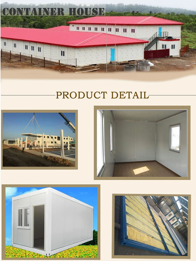 Movable flat pack 20ft prefab container house for sale