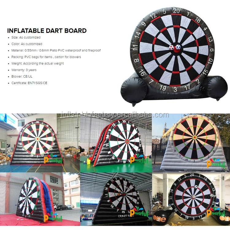 New Inflatable Game 2.4M Giant Inflatable Dart Board with Blower