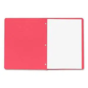 Business Source Traditional Panel/Border Report Cover - Letter - 8.5amp;quot; x 11amp;quot; - 3 Fastener - 100 Sheet - 25 / Box - Red