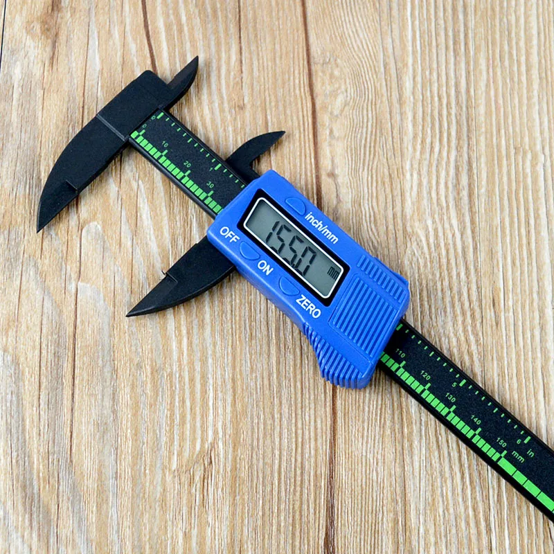 Electronic Plastic 150mm Digital Vernier Caliper Carbon Fiber Vernier