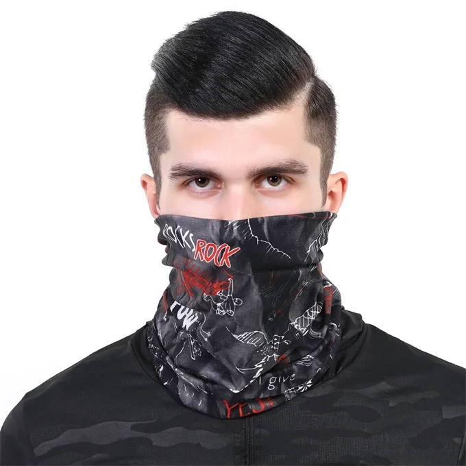Custom Face Mask Black Knitted Tube Promotion Bandana Headwear - Buy ...