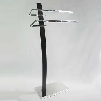 Curve Shape 2 Rail Pool Floor Free Standing Towel Rack Curve Shape 2 Rail Pool Floor Free Standing Towel Rack