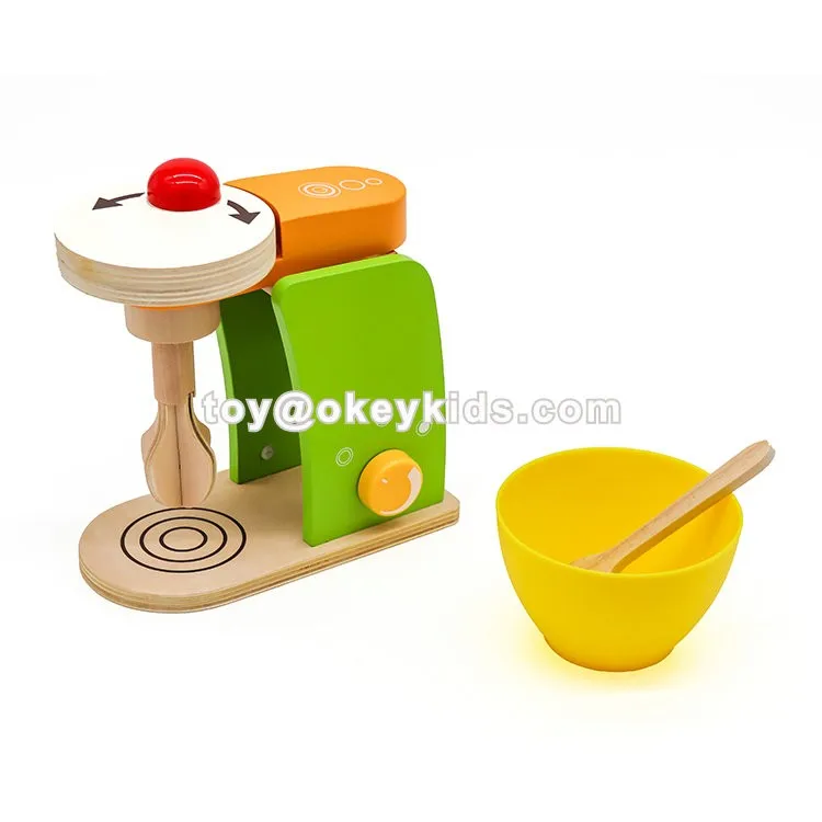 Big Sale Kids Pretend Wooden Stand Mixer Toy With Rotated Whisk W10d209