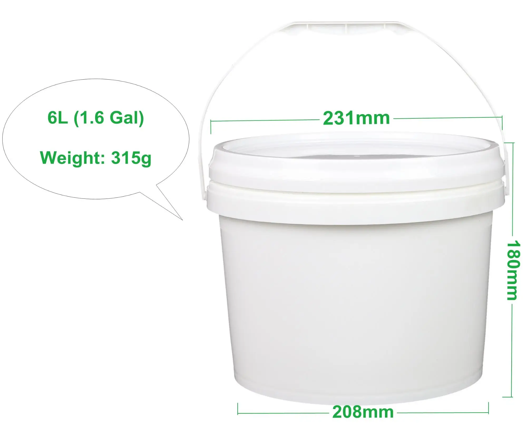 Round 6l Clear Plastic Bucket With Lids Buy Round Plastic Bucket,Clear Plastic Bucket,Plastic